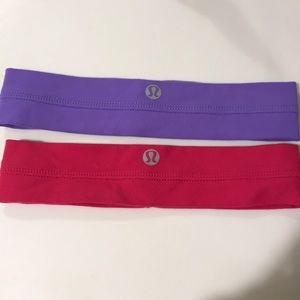Pink and Purple Lulu lemon headbands